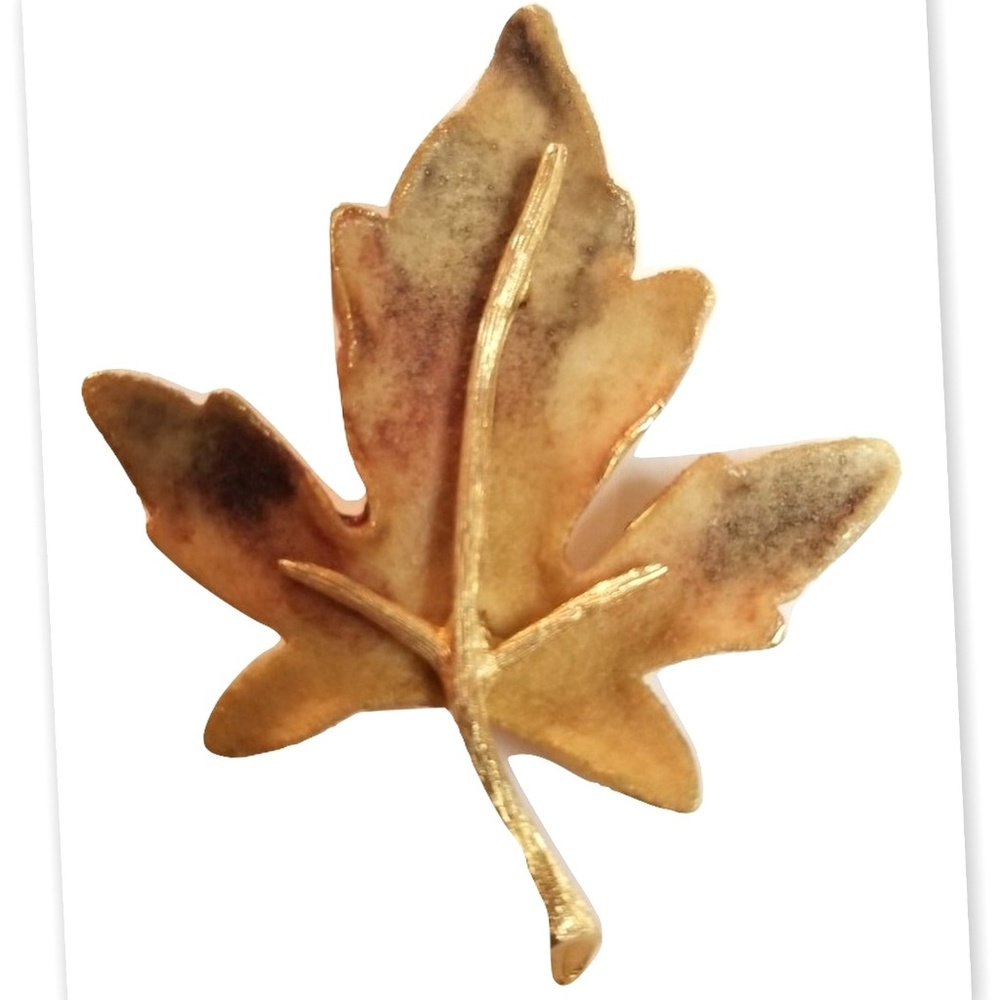 1960s Autumn Leaf Vintage Brooch by BSK